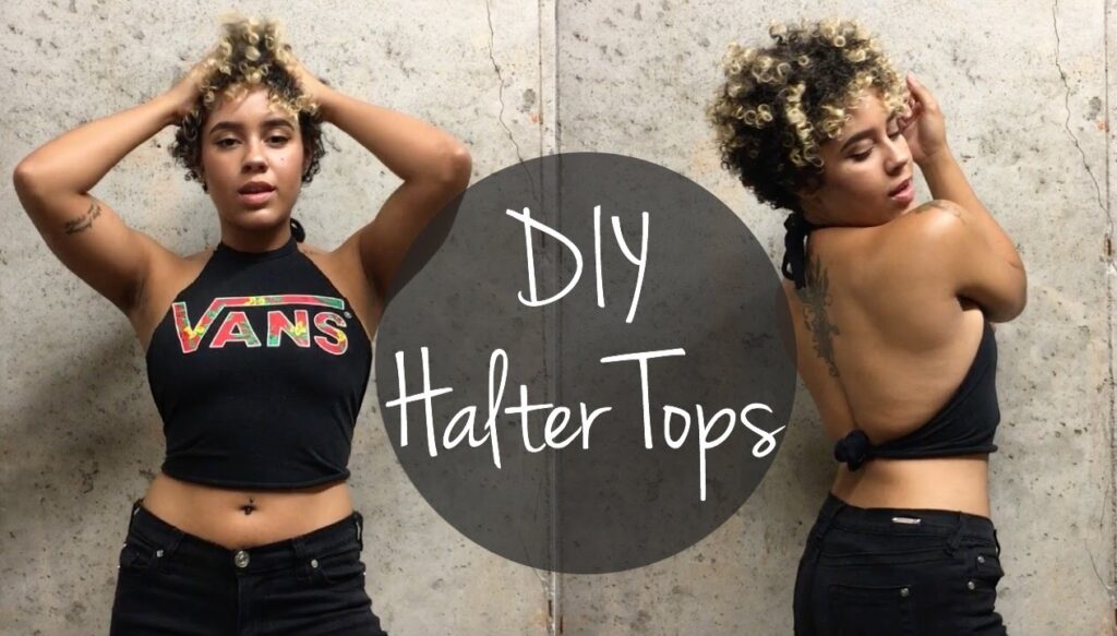 DIY Halter Top From T Shirt No Sewing Prillakilla YouTube