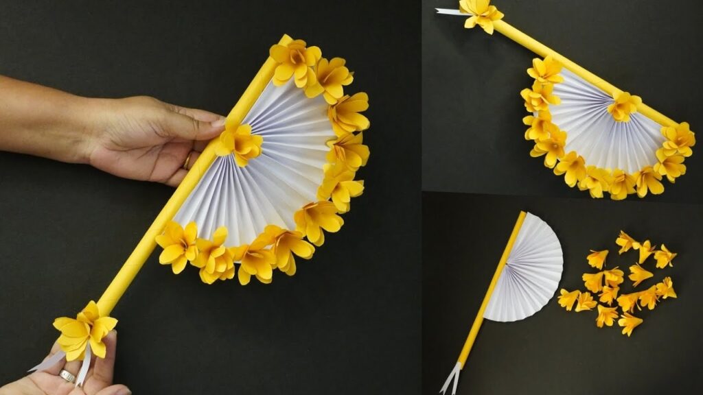 DIY Hand Fan Traditional Paper Fan Easy Paper Hand Fan Making Tutorial Summer Special Fan YouTube