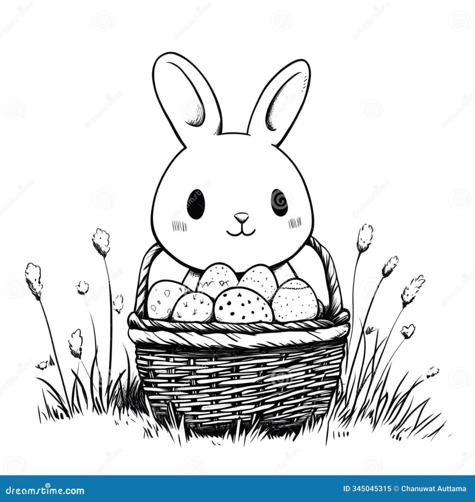 Black And White Easter Bunny