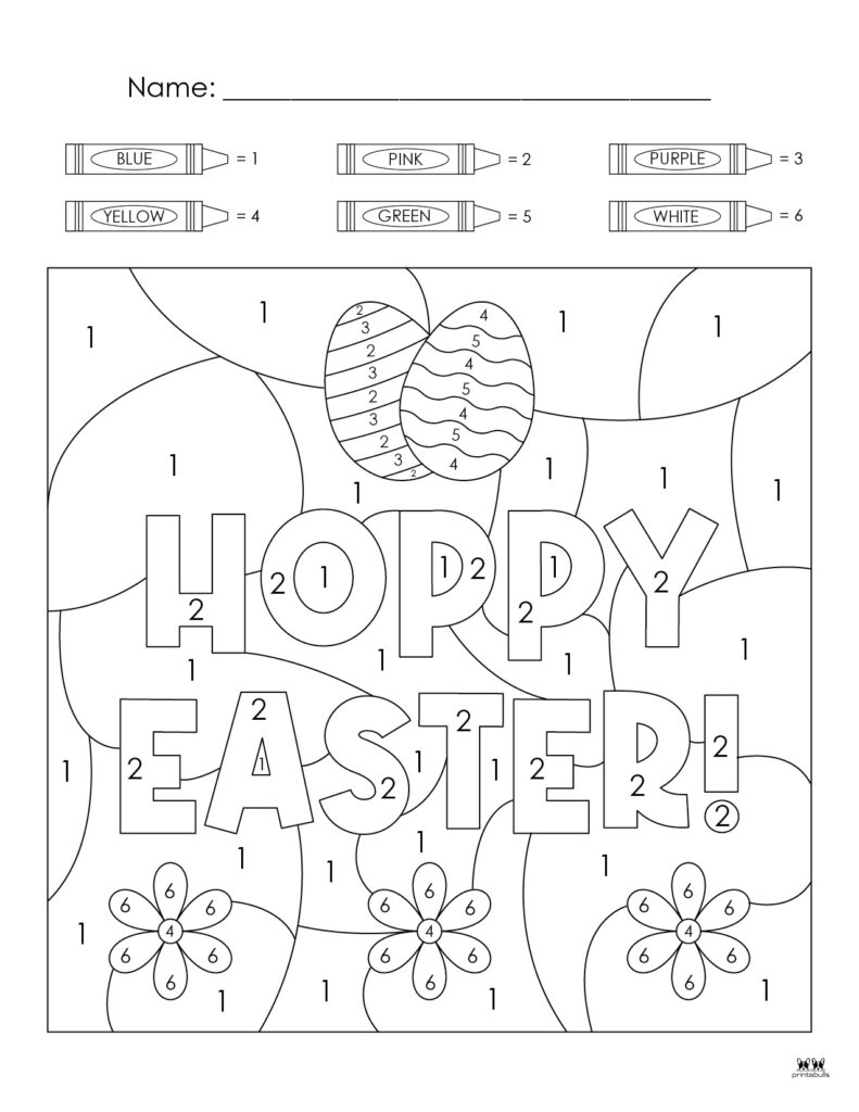 Easter Color By Number 10 FREE Printable Pages Printabulls