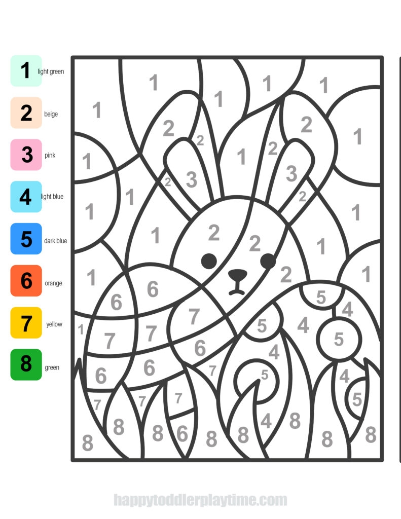 Easter Color By Number Pages