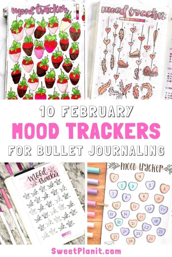 February Bullet Journal Mood Trackers Sweet PlanIt