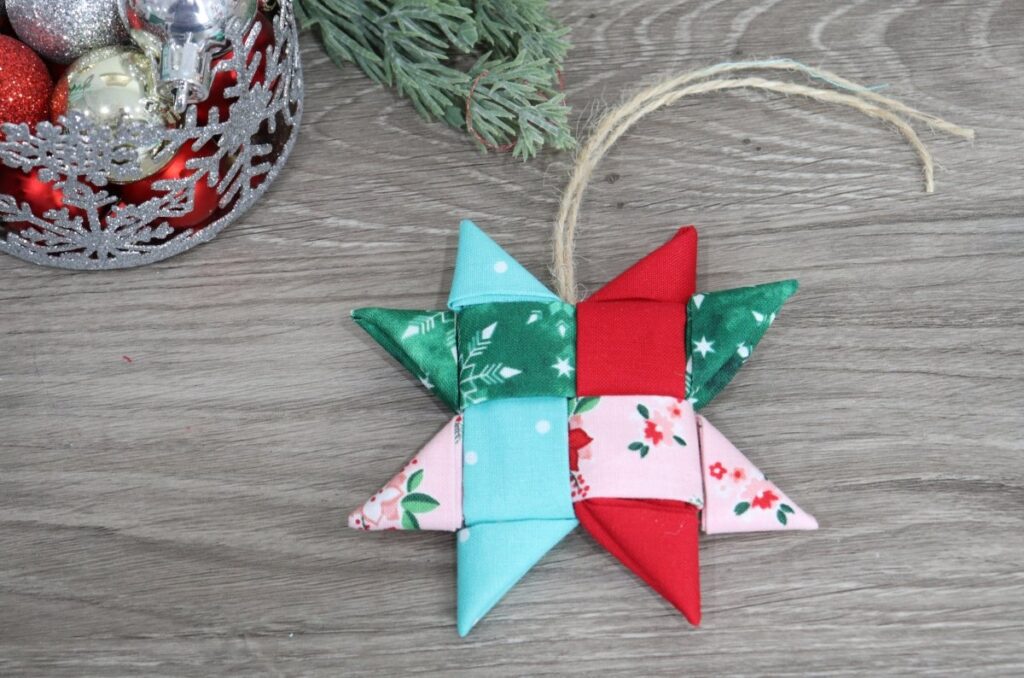 Folded Fabric Star Ornament Amy Latta Creations