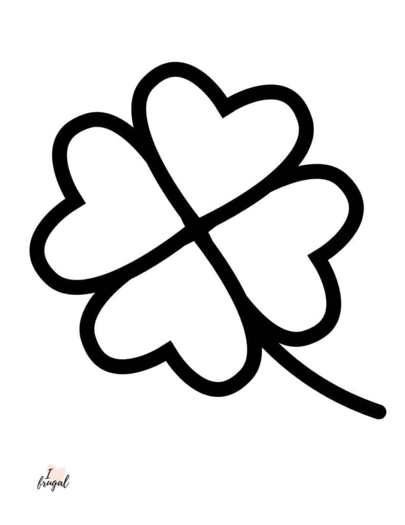 Four Leaf Clover Free Printable Coloring Sheet I Heart Frugal