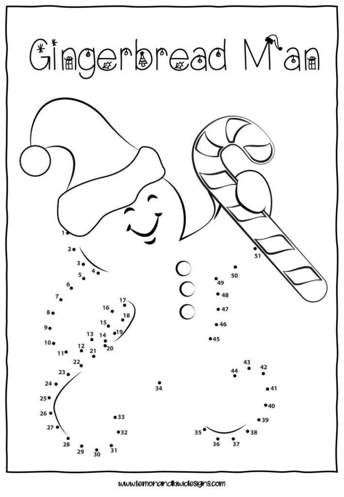 Free Christmas Connect The Dots Worksheets