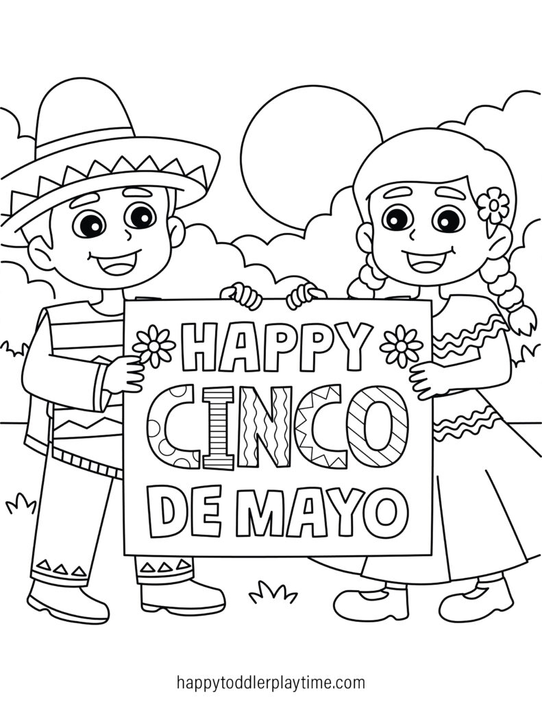 Free Cinco De Mayo Coloring Pages For Kids Happy Toddler Playtime