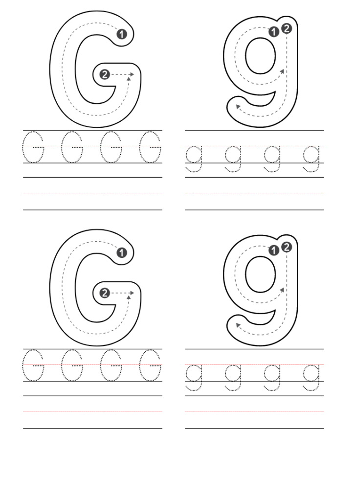 Free Preschool Letter G Worksheets Printable PDF