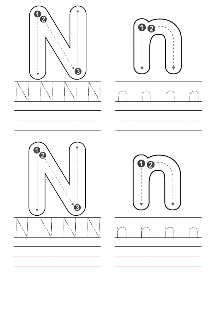 Free Preschool Letter N Worksheets Printable PDF