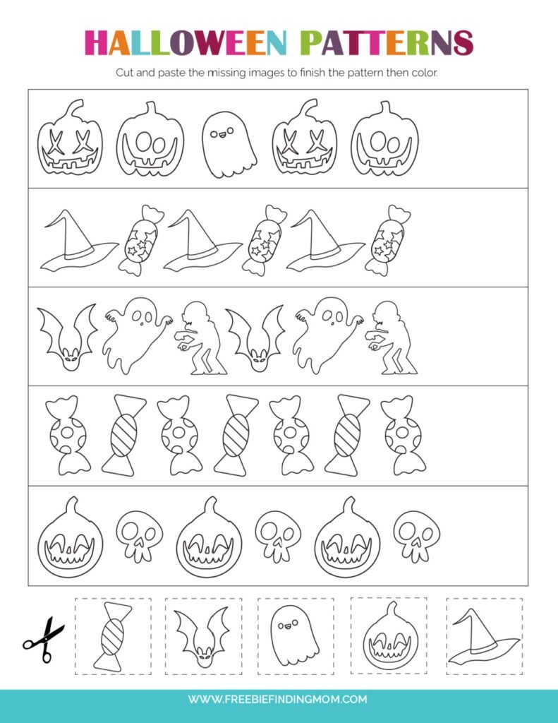 Free Printable Preschool Halloween Worksheets