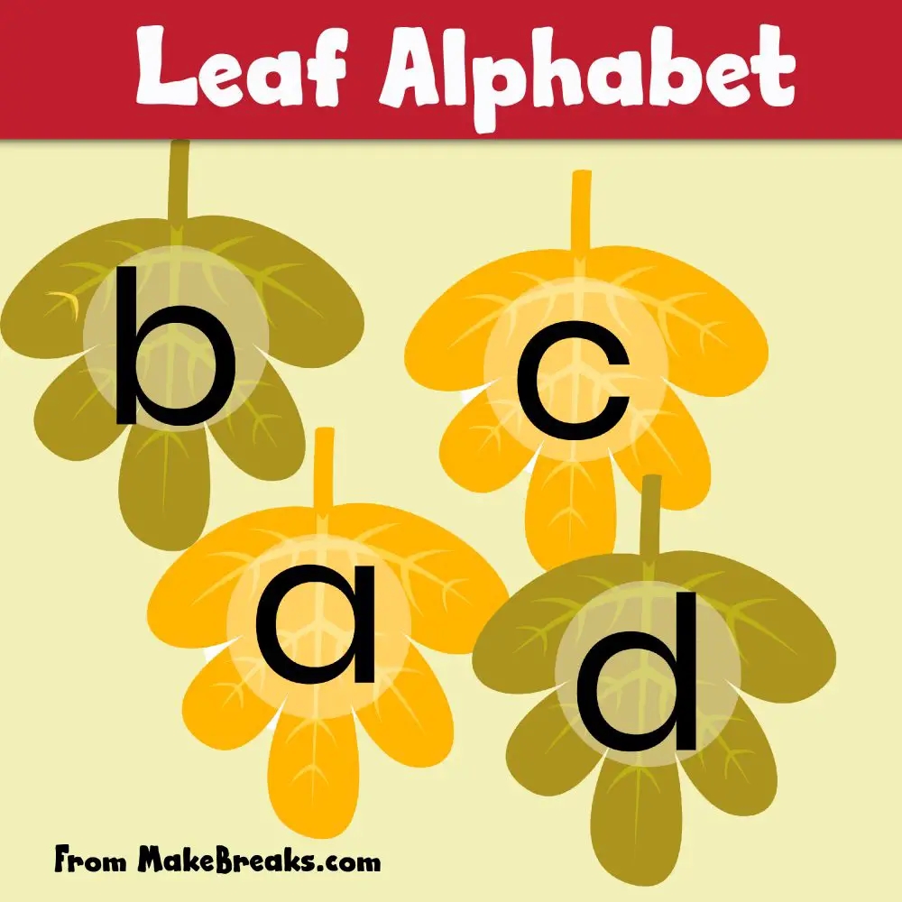 Free Printable Autumn Leaf Alphabet Make Breaks