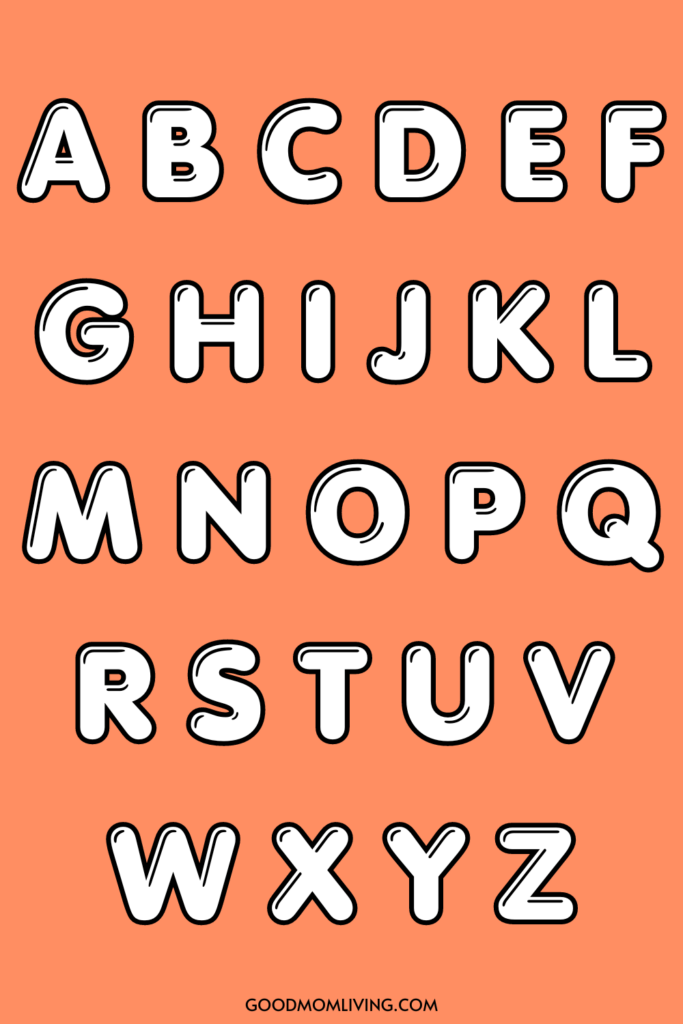 Bubble Letters Lowercase And Uppercase