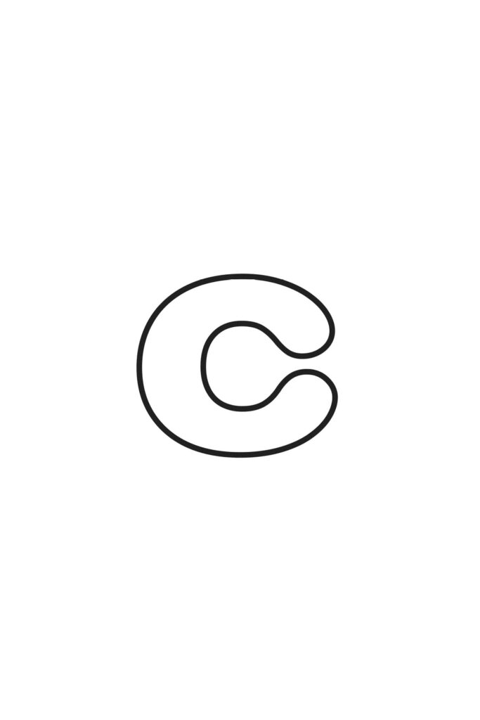 Free Printable Bubble Letters Lowercase C