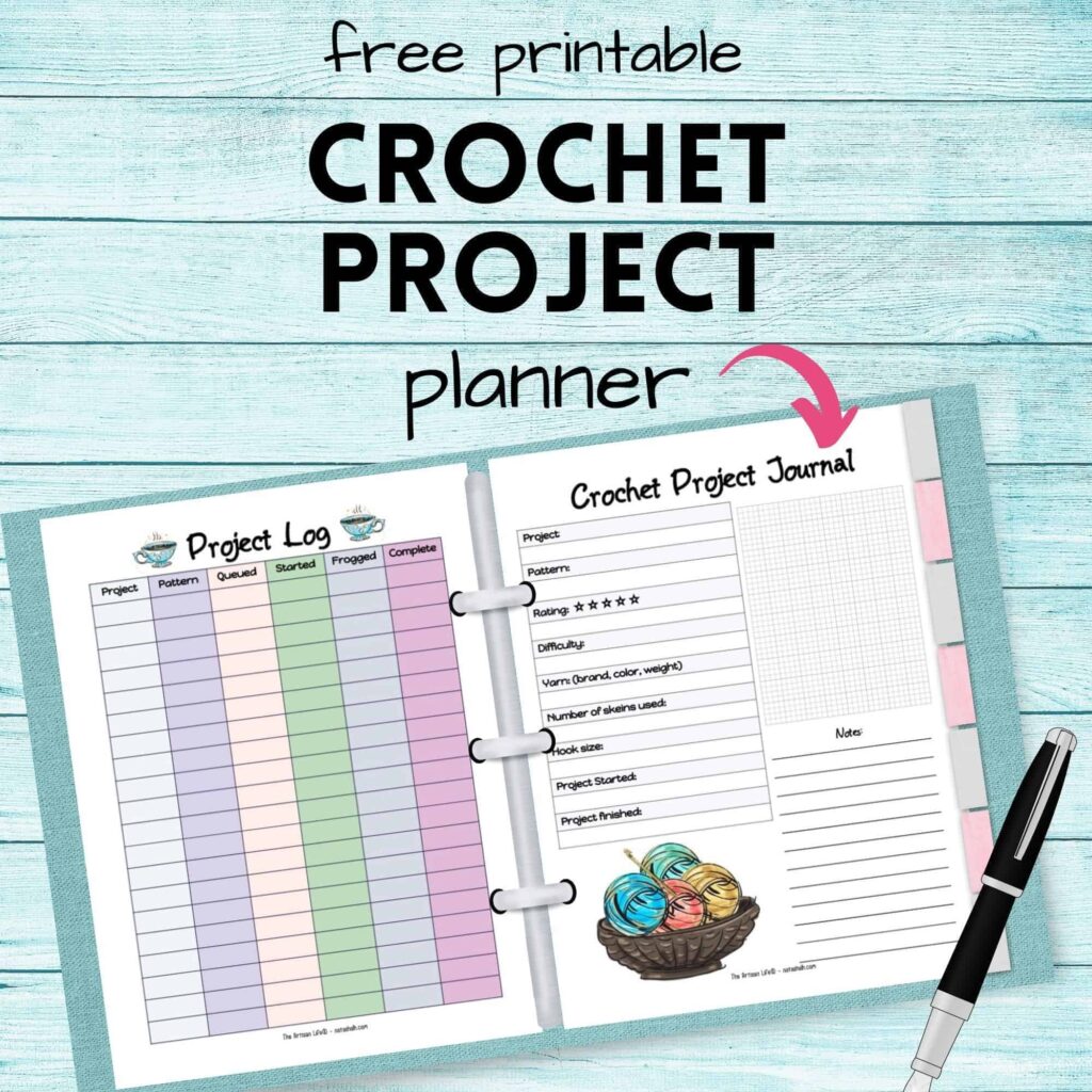 Free Printable Crochet Journal Template