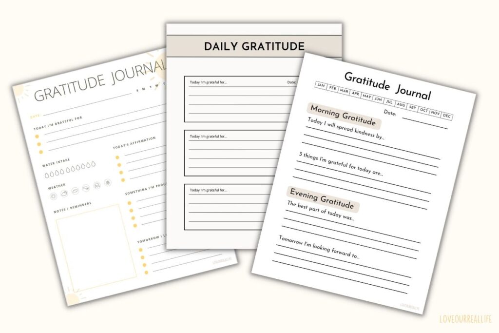 FREE Printable Daily Gratitude Journal Template With Prompts Love Our Real Life