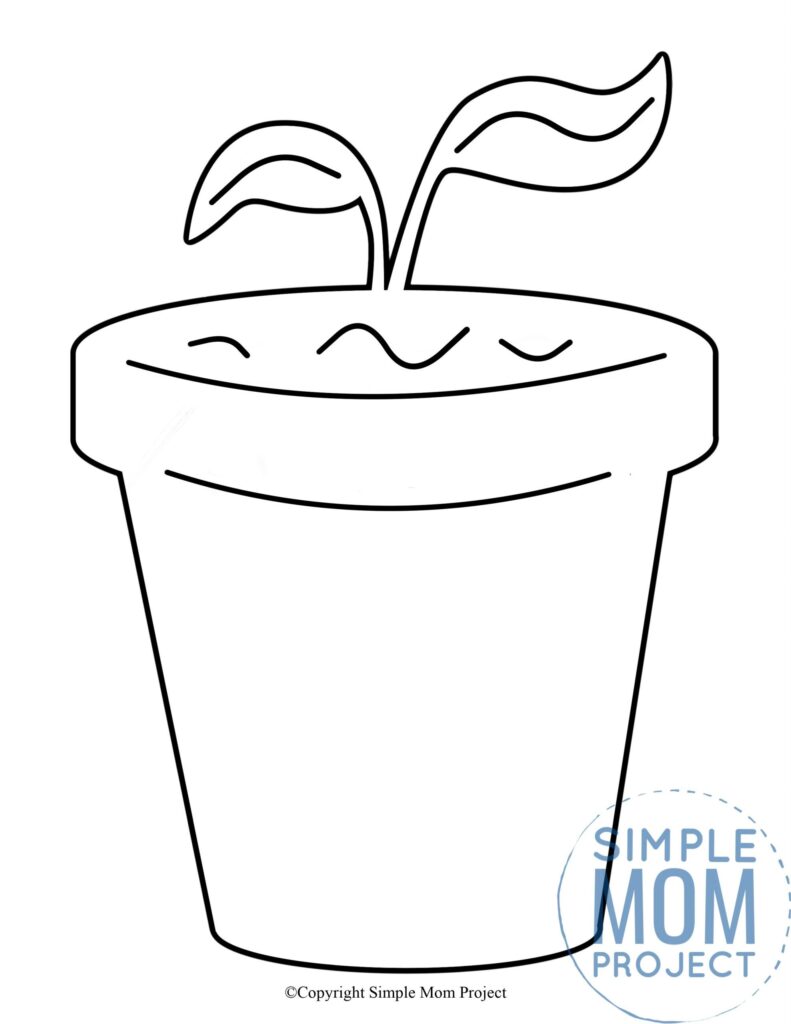 Free Printable Flower Pot Template Simple Mom Project