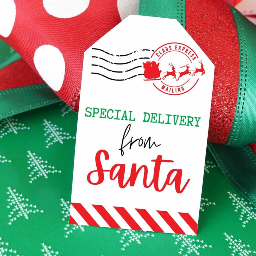 Free Printable From Santa Gift Tags For Christmas Aubree Originals