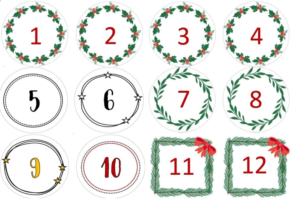 Free Printable Numbers For The Advent Calendar