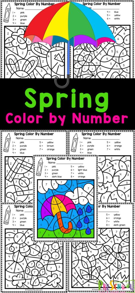 Spring Color By Number Printable