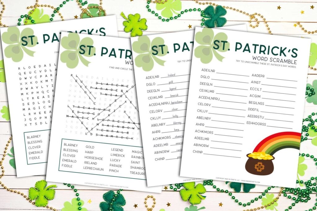 FREE ST PATRICK S DAY PRINTABLE GAMES St Patrick s Day Mad In Crafts