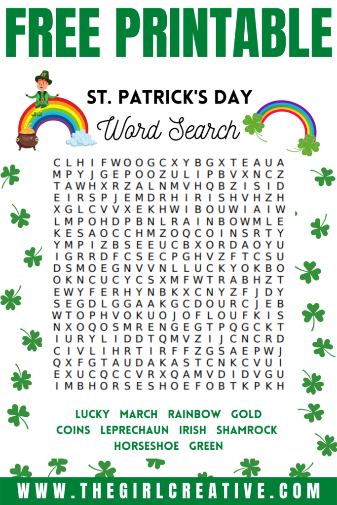 St Patrick's Day Printable Free