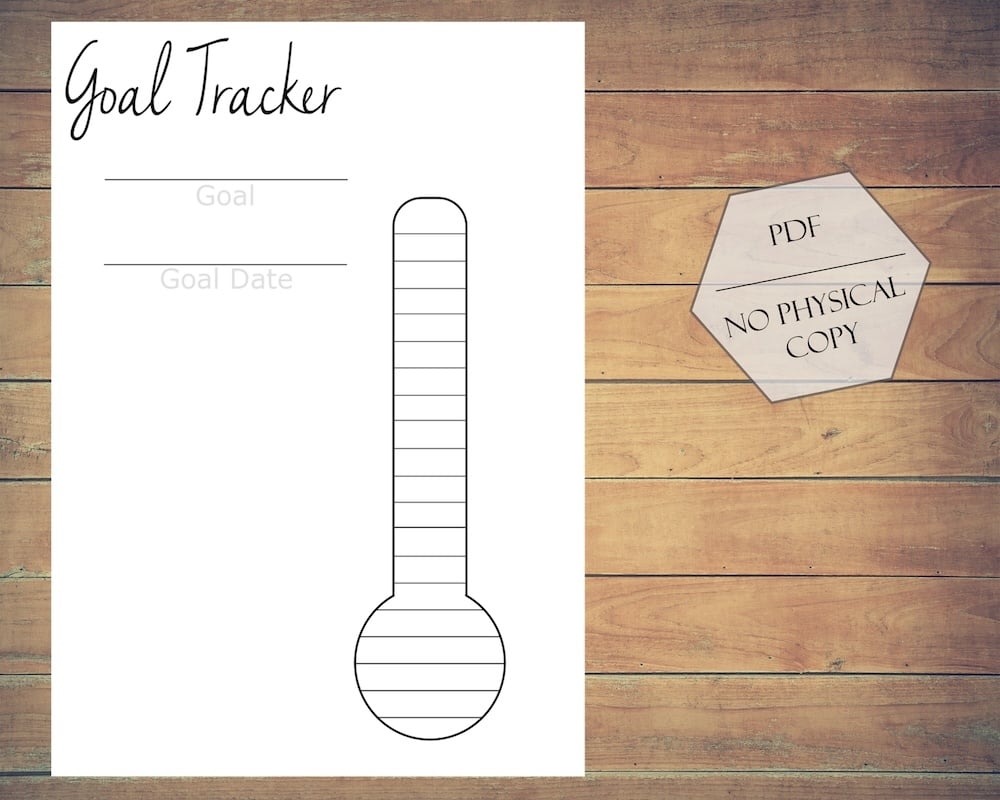 Free Printable Thermometer Goal Chart