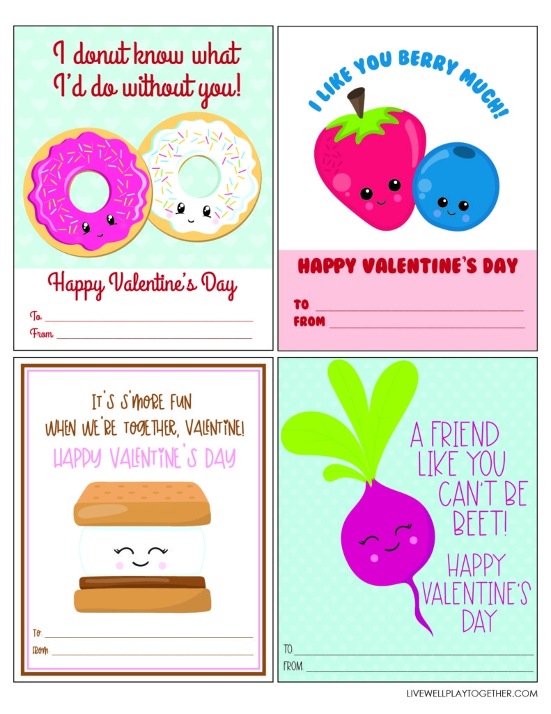 Funny Food Pun Valentine s Day Cards Free Printable Live Well Play Together