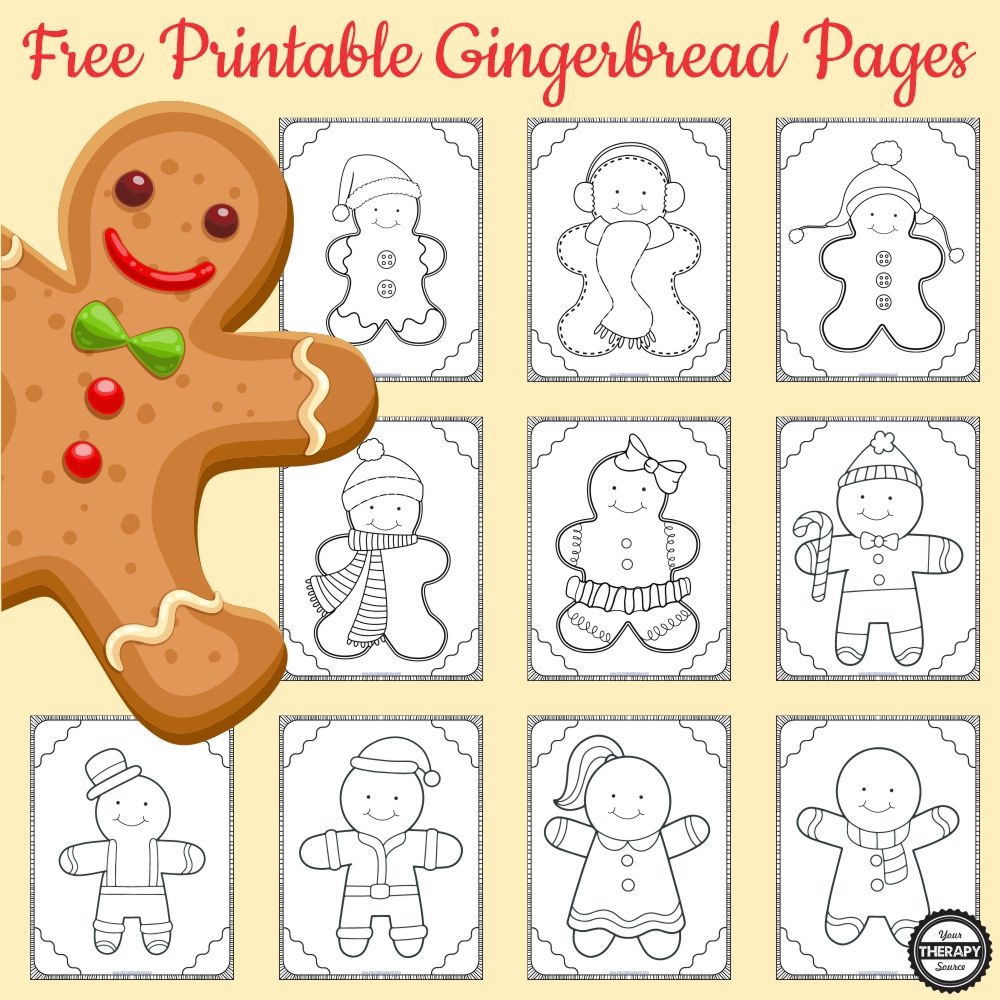 Gingerbread Man Free Printable Worksheets