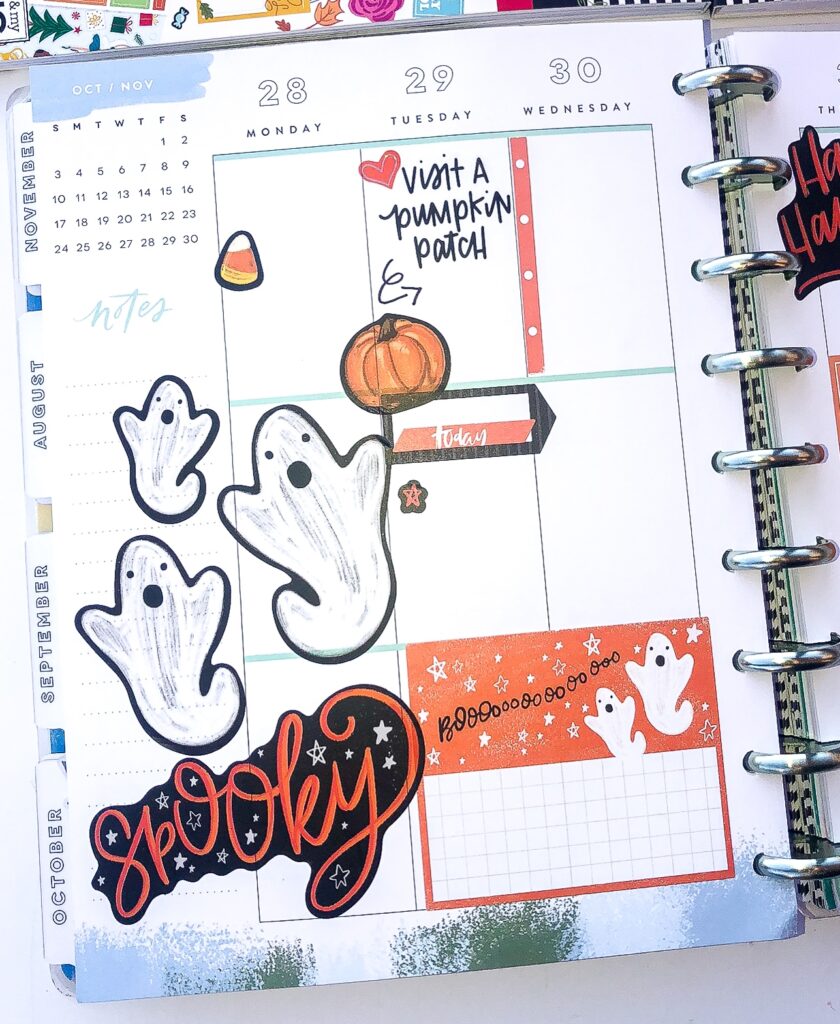 Happy Planner Spreads October November 2019 Poppy Grace