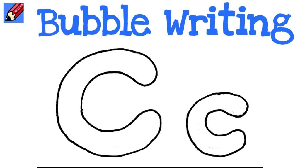 How To Draw Bubble Writing Real Easy Letter C YouTube