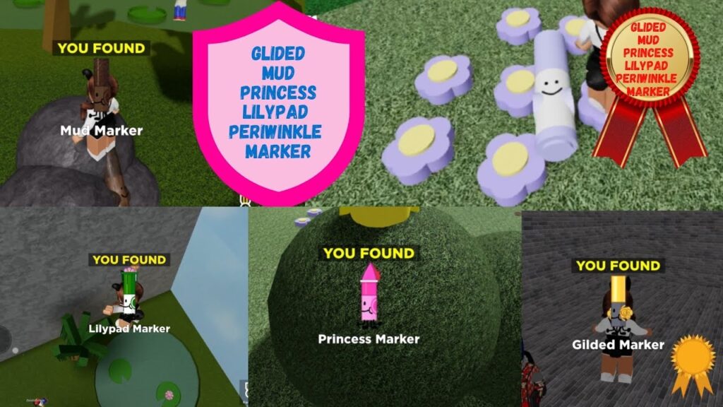 How To Find PERIWINKLE PRINCESS MUD LILYPAD GLIDED MARKER IN FIND THE MARKERS ROBLOX NEW YouTube