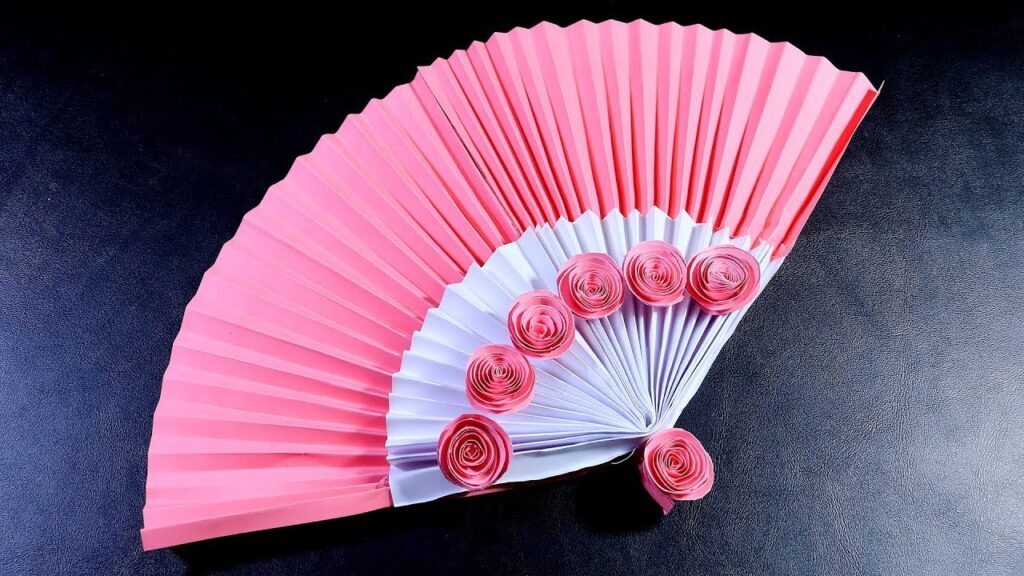 How To Make Hand Fan From Paper DIY Paper Hand Fan Paper Craft Ideas YouTube