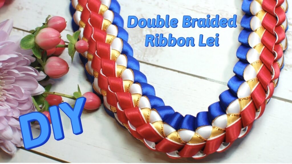 How To Make This Flag Color Double Braided Ribbon Lei YouTube