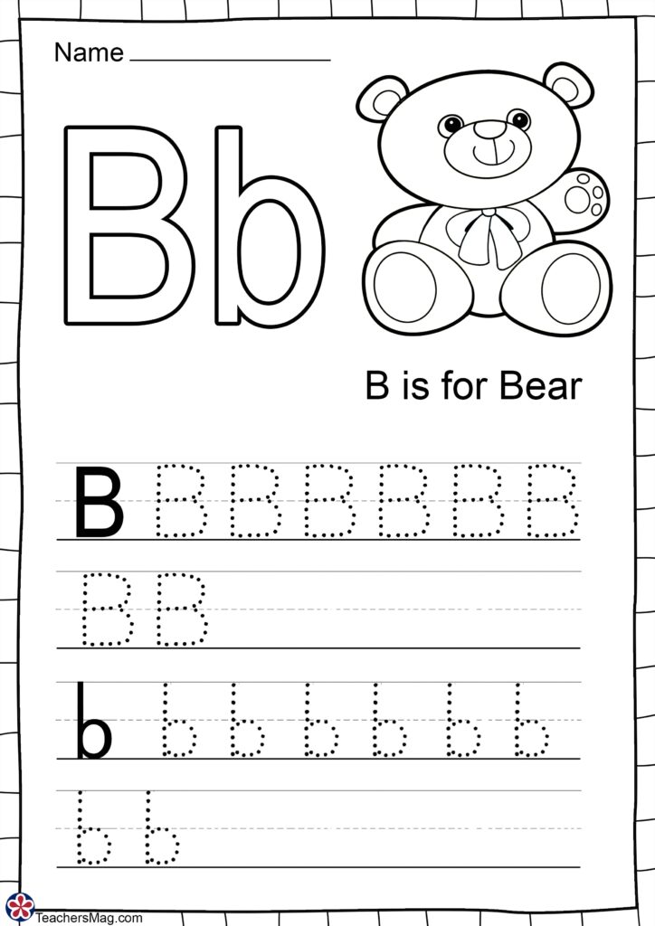 Letter B Free Worksheets TeachersMag