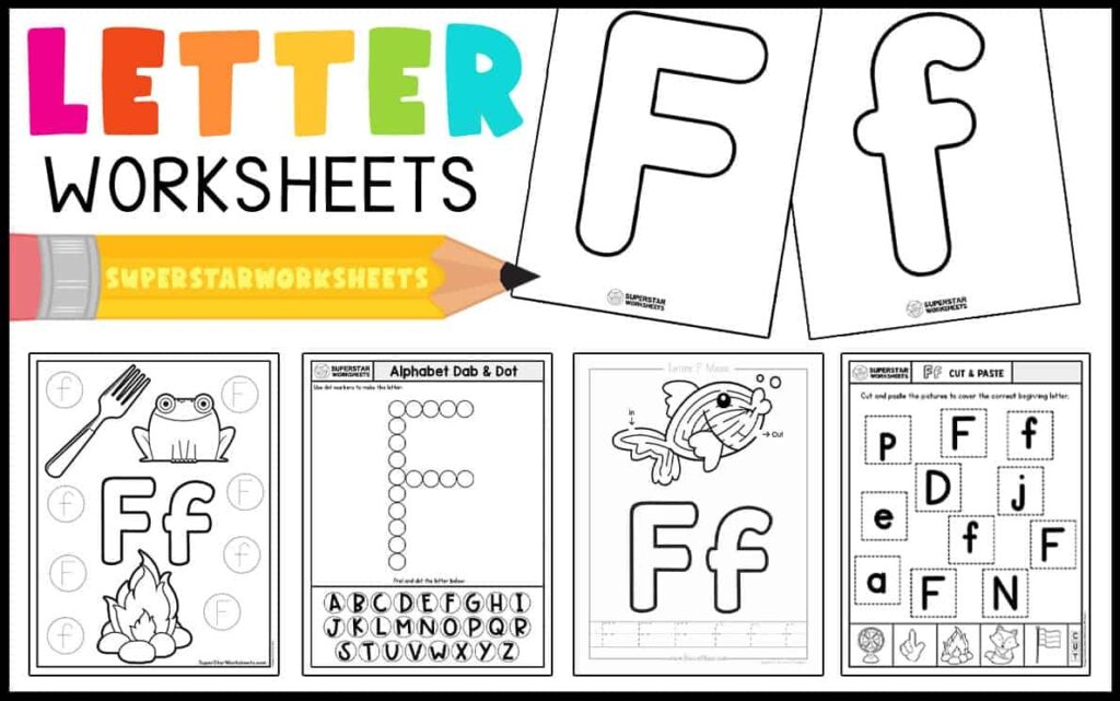 Letter F Worksheets Superstar Worksheets