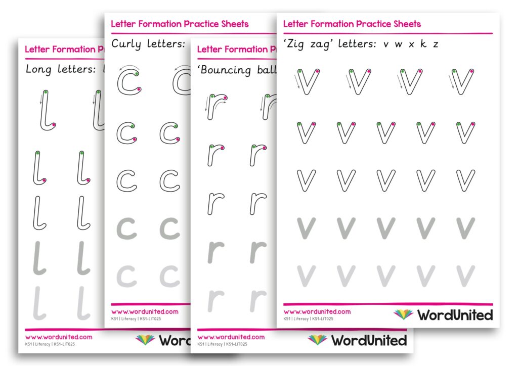 Letter Formation Worksheets WordUnited