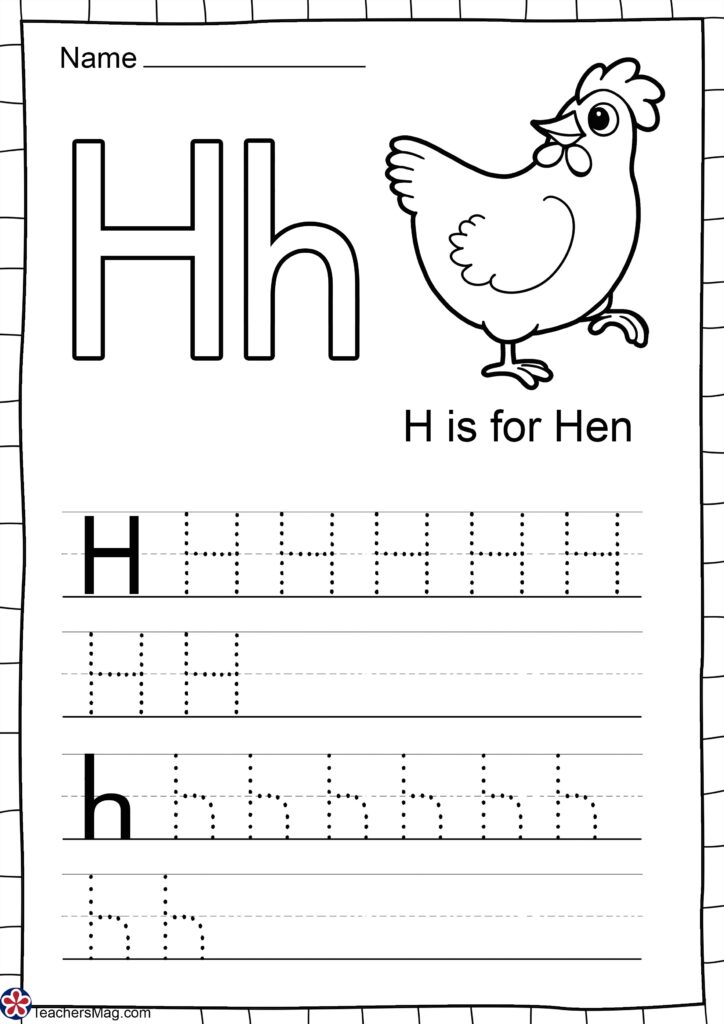 Letter H Free Worksheets TeachersMag