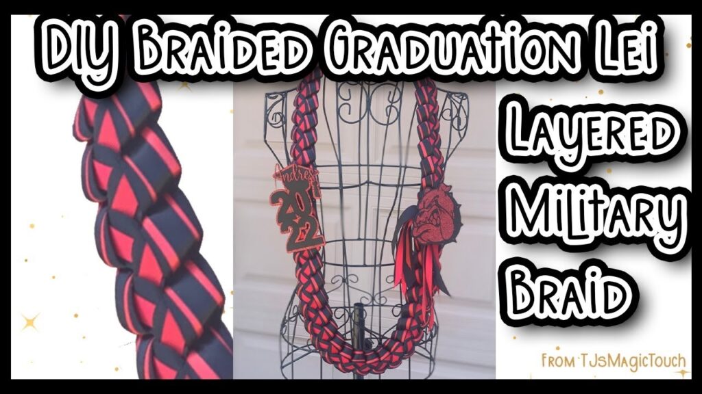 Make A Graduation Lei With Me Braided Lei Layered Military Braid TexasHomecoming Lei Tutorial YouTube