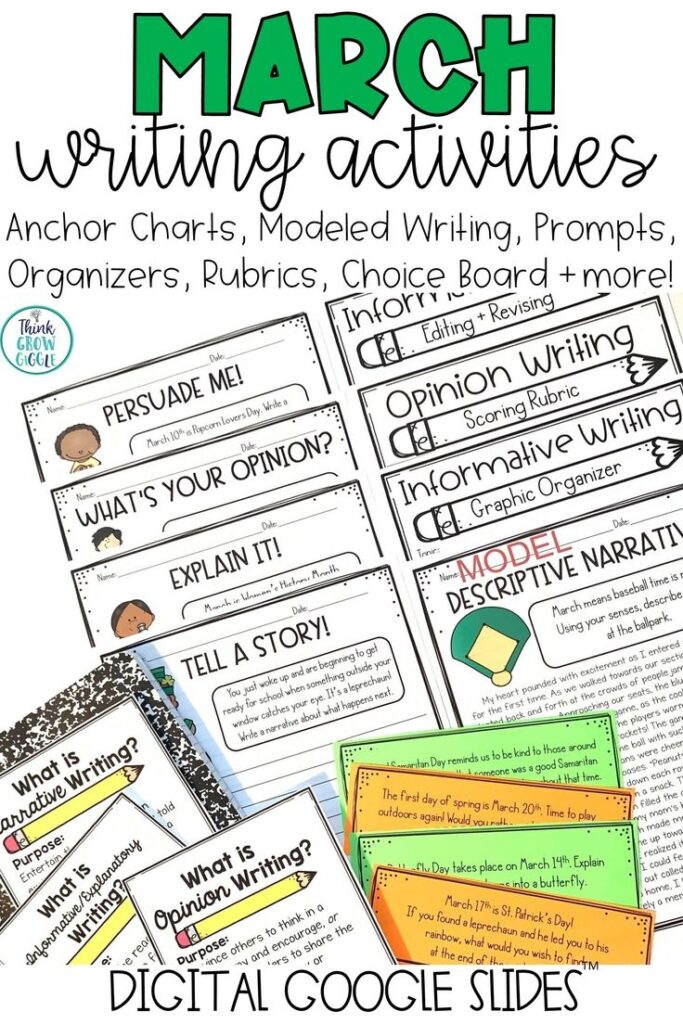 March Writing Prompts 4th Grade