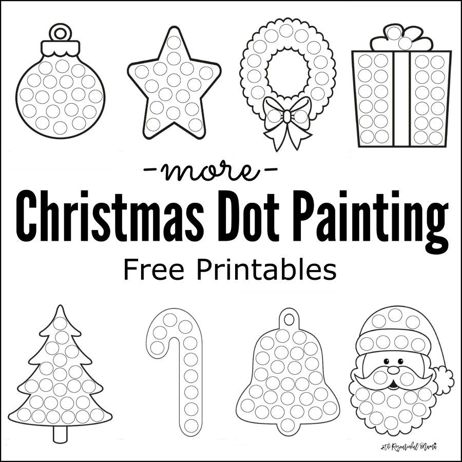 More Christmas Dot Painting Free Printables The Resourceful Mama