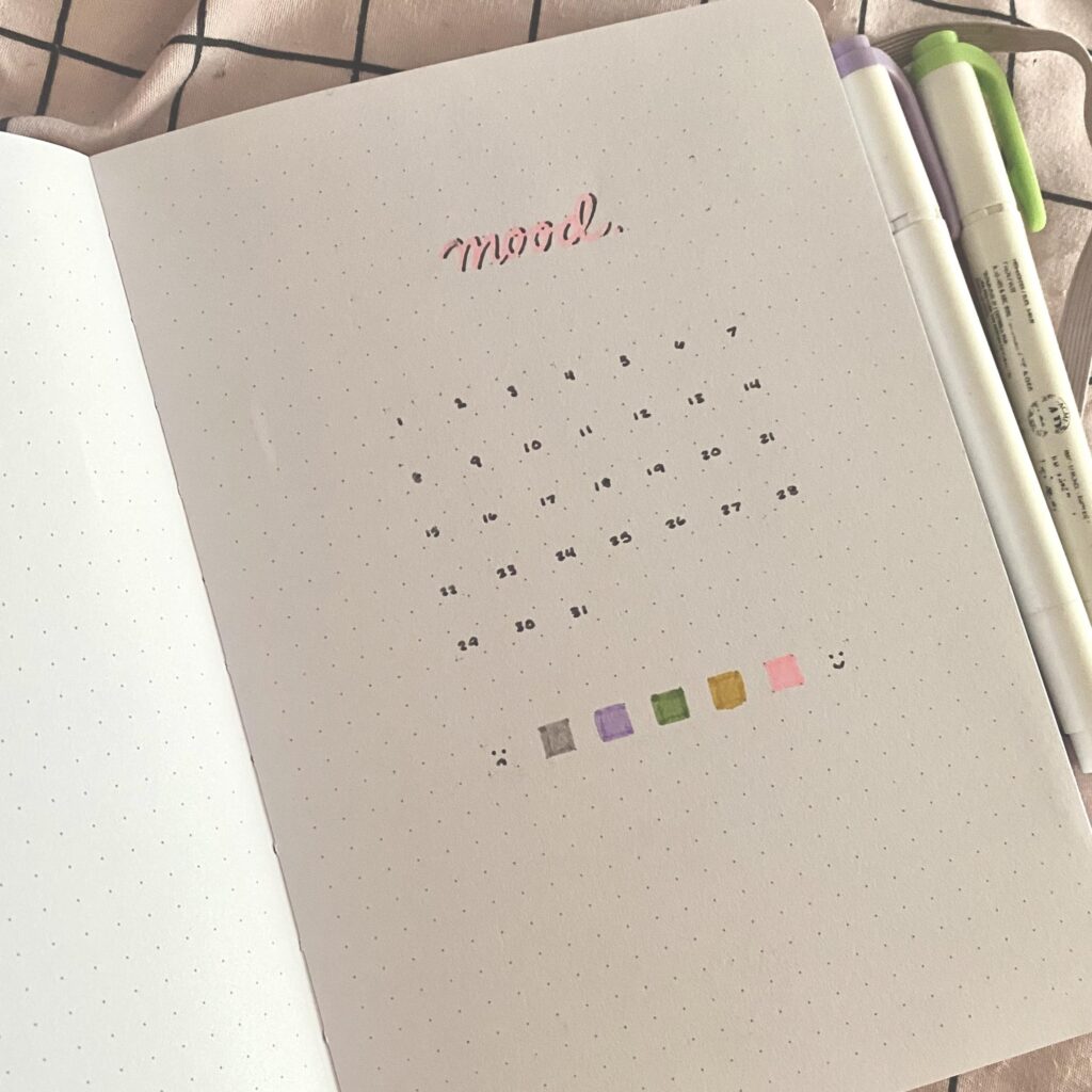 My Very Simple August Mood Tracker R bulletjournal