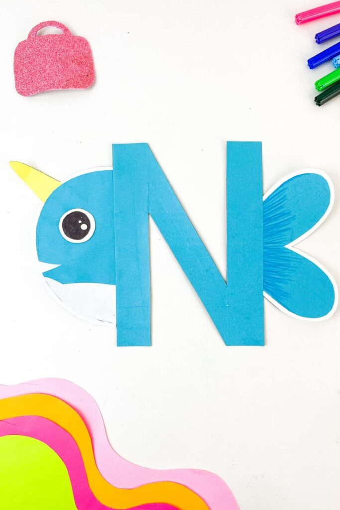 N Is For Narwhal Craft With Printable Letter N Made With HAPPY