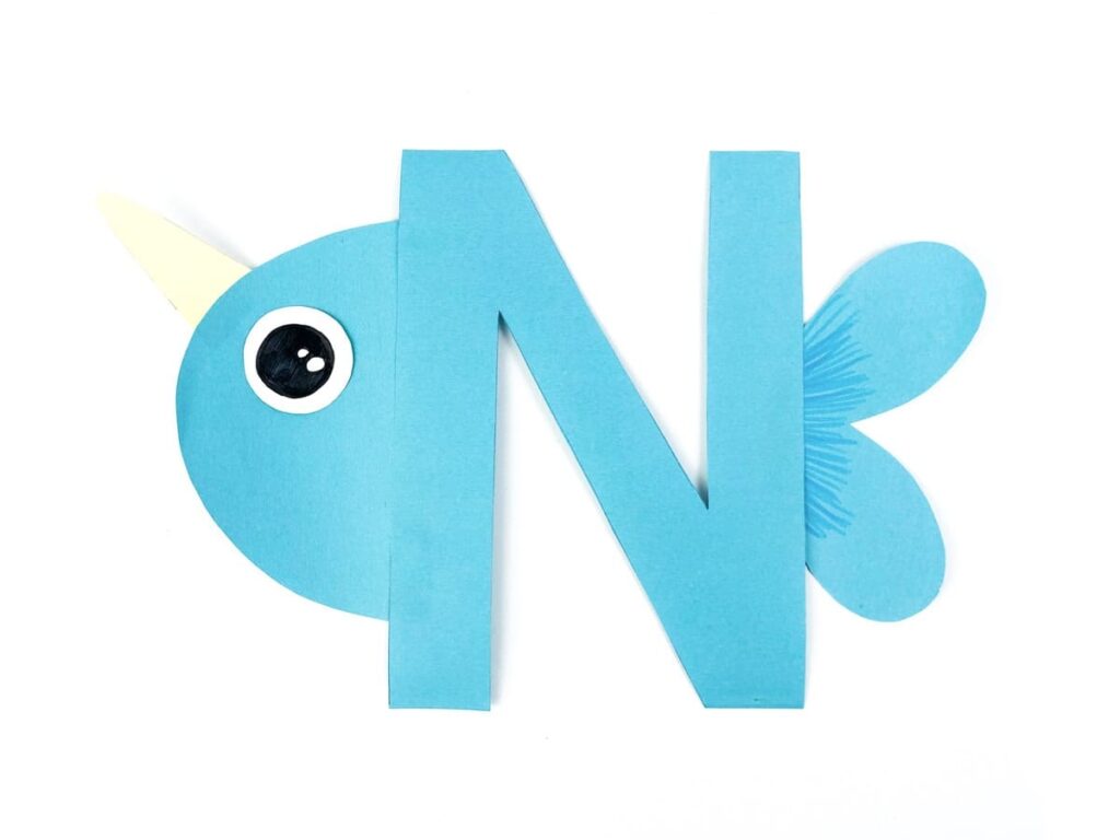 N Is For Narwhal Craft With Printable Letter N Made With HAPPY