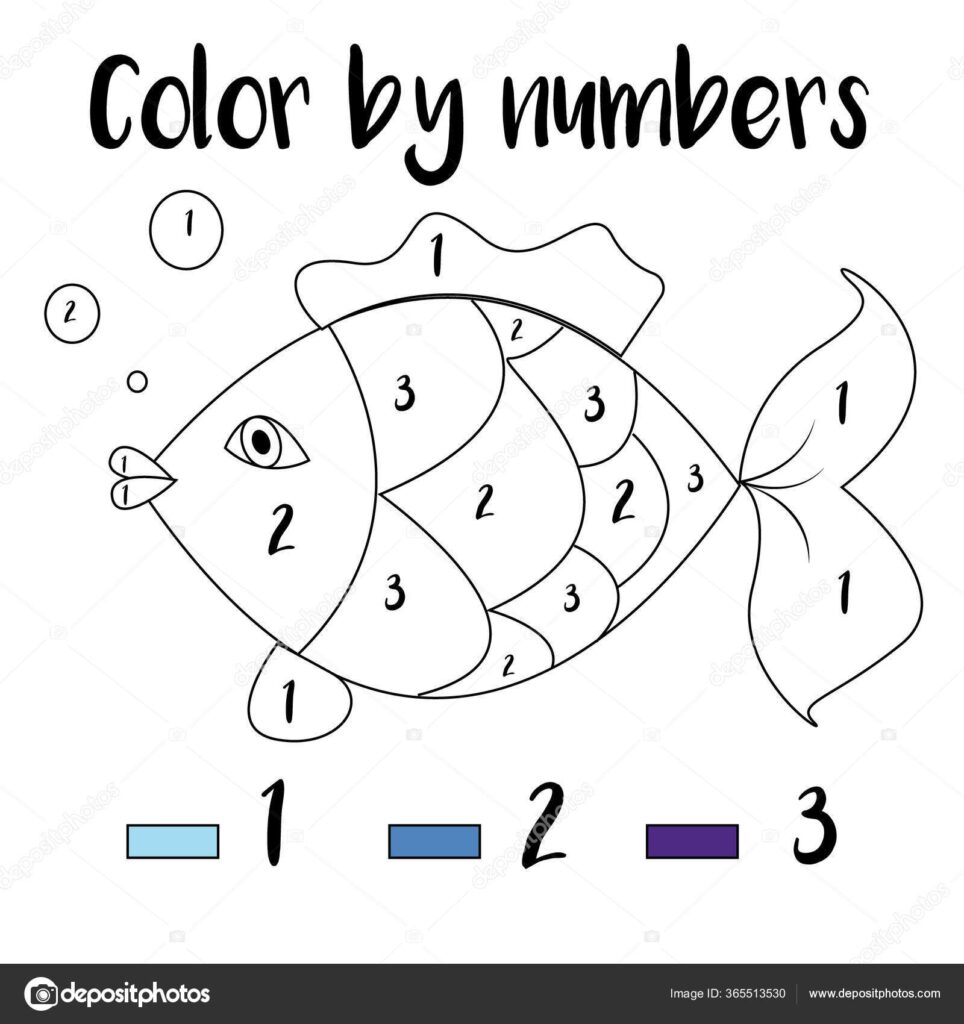 Preschool Counting Activities Coloring Page Colorful Illustration Color Numbers Printable Stock Photo Evamorris 365513530