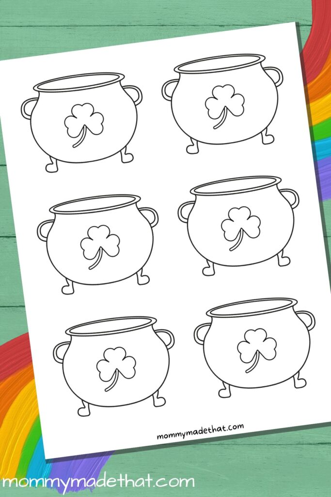 Printable Pot Of Gold Templates Lots Of Free Outlines 