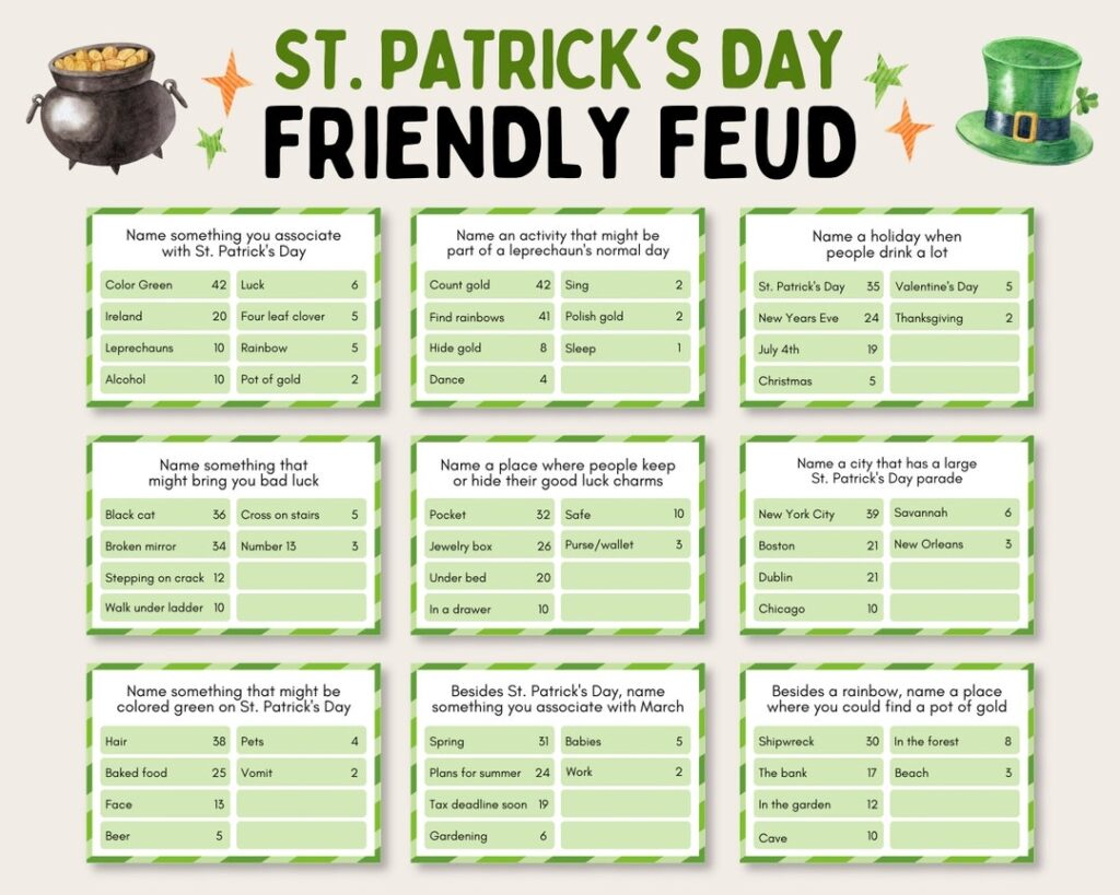 Printable St Patrick s Day Games Kara Creates