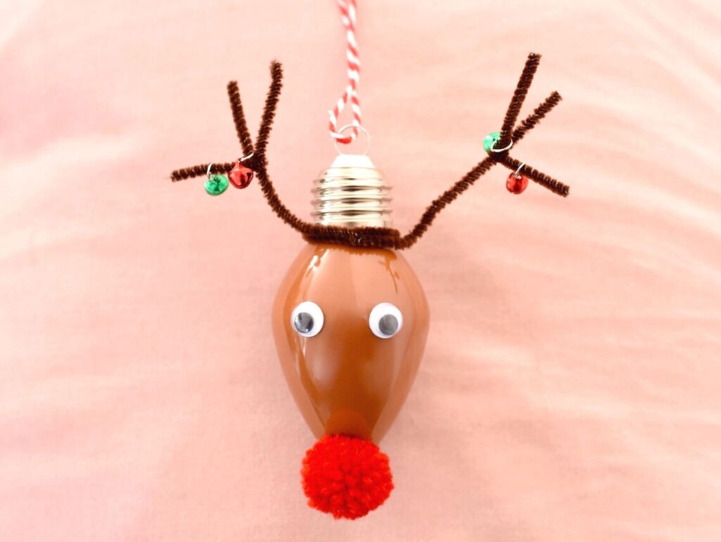 Reindeer Light Bulb Ornament Craft Fun365