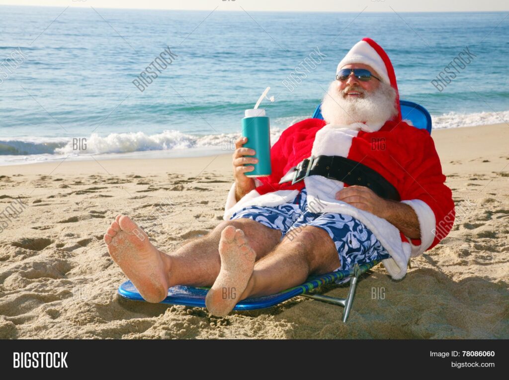 Santa Claus Relaxes Image Photo Free Trial Bigstock