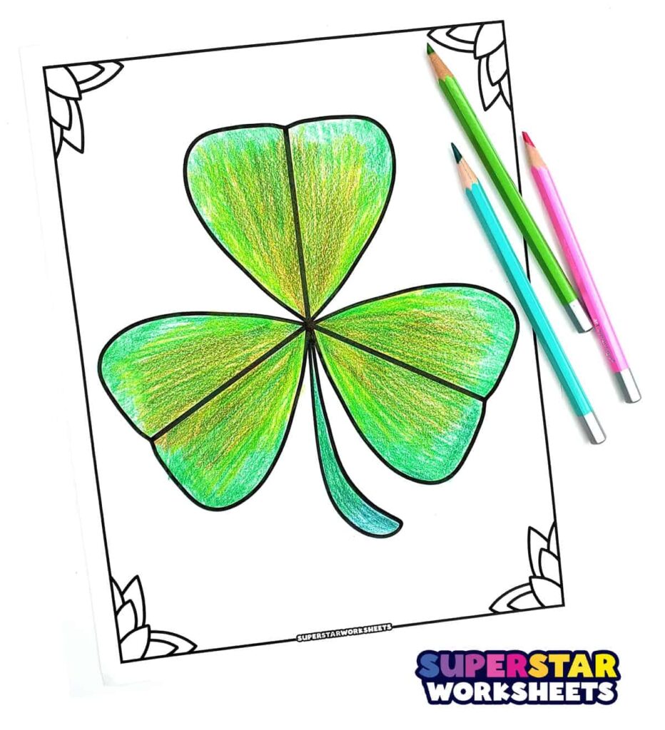 Four Leaf Clover To Color