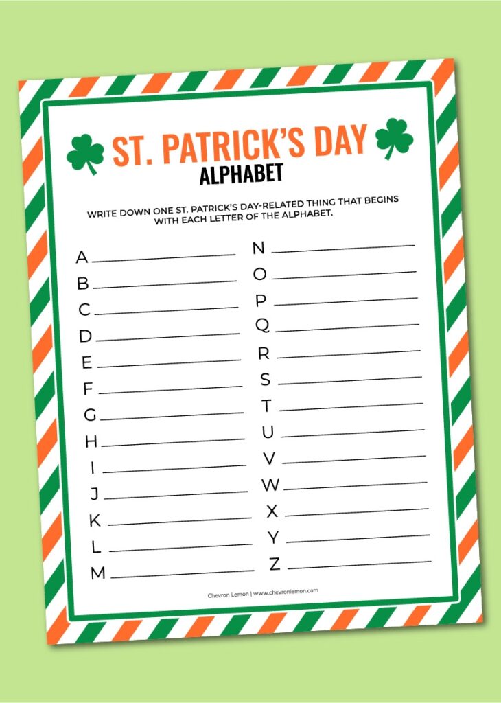 Saint Patrick's Day Word Scramble