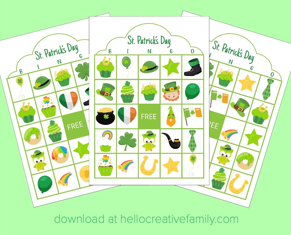 St Patrick s Day Bingo Free Printable Hello Creative Family